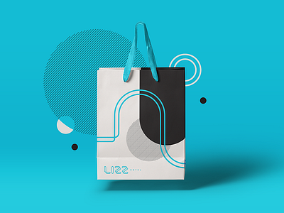 Lizz Hotel Visual Identity Development bag blue branding branding design branding designer circle circles color design graphism hotel hotel branding hotel identity hotel logo identidade visual identity lines logo paperbag shapes