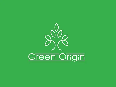 Green Origin branding design icon logo typography vector