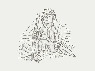 Hobbitual branding cartoonist design graphicart graphicdesign hand drawn illustration logo tshirtdesign vector