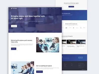 Synergy CT Rebrand - Landing Page audiovisual branding design landing page logo design rebrand small business ui web web design webflow