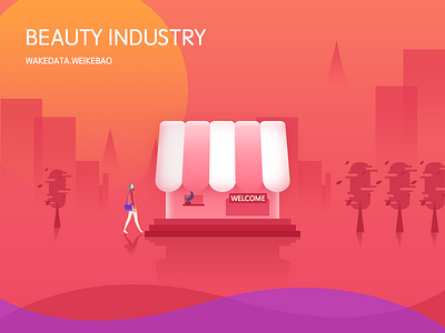 Beauty Industry app illustrator ui