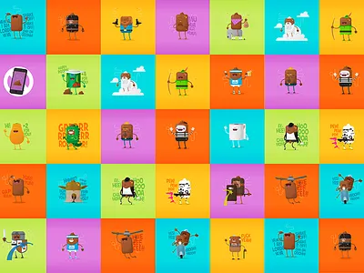 Crazy Party Poops Pt. 4 art card card game card deck card design character character concept character design cute design flat geek illustration poop poops vector