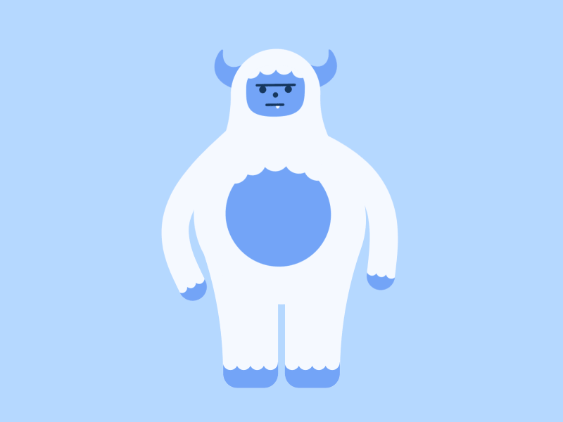 Oh hello! animation big foot gif grumpy hello loop sasquatch yeti