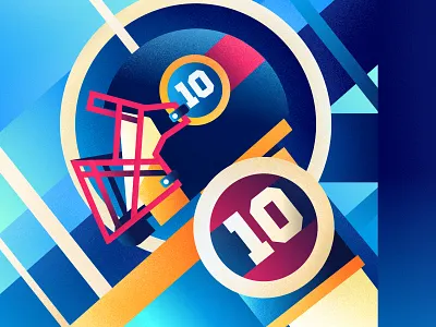 A for American Football american color football game helmet illustration sports