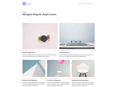 Minigato design jekyll photoshop ui ux web