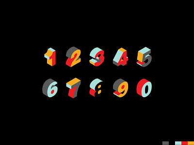 Numbers For TEDx PortHarcourt 2016 design icon numbers typeface typography vector