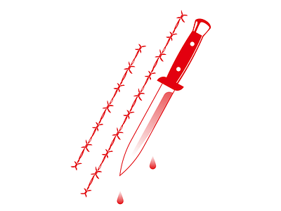 Knife illustration design icon illustration knife red simple