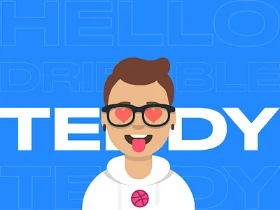 Hello Dribbble 1st shot design illustration vector