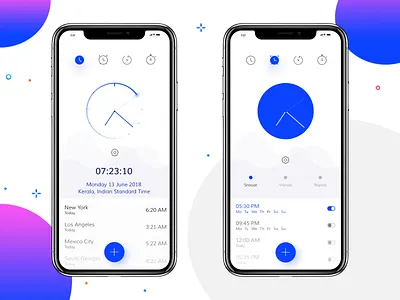 Clock App Design Concept alarm clock clocks dial ios isd stop watch time timeapp timer