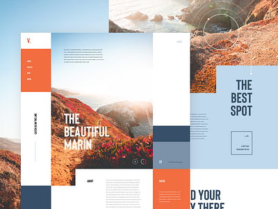 Marin Concept concept design lander travel typography ui ux