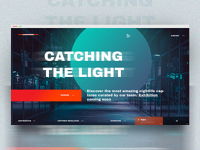 Lightshow - Homepage Design art art direction concept creative flat illustration interaction interaction design landing page light minimal photography studio ui uiux ux visual web web design website