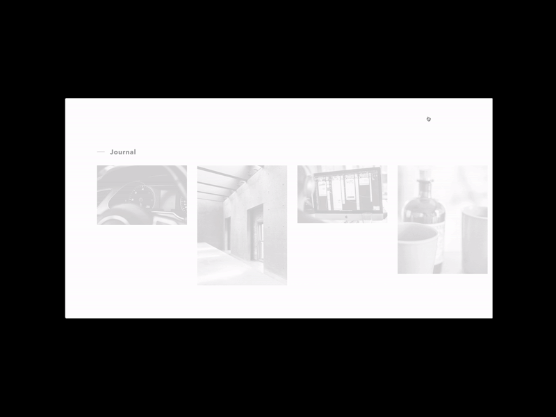 portfolio journal preview animation branding clean design minimal portfolio ui ux webdesign website white
