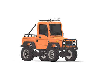 4x4 Offroad 3d cinema 4d debut lowpoly truck vehicle vehicle design