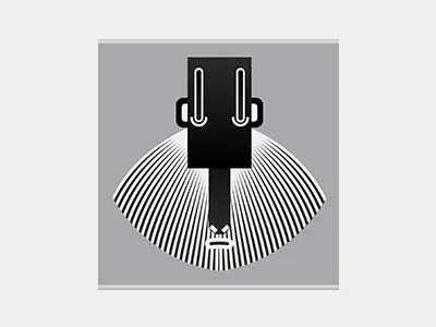 Jerry abstract adobeillustator blackandwhite cartoon monkey shape simple vector