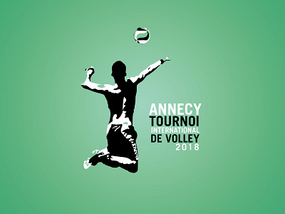 Logo design volley ball tournoi international à Annecy brand branding conception design illustration illustrator cc logo marque tournoi vecteur vector volley volleyball