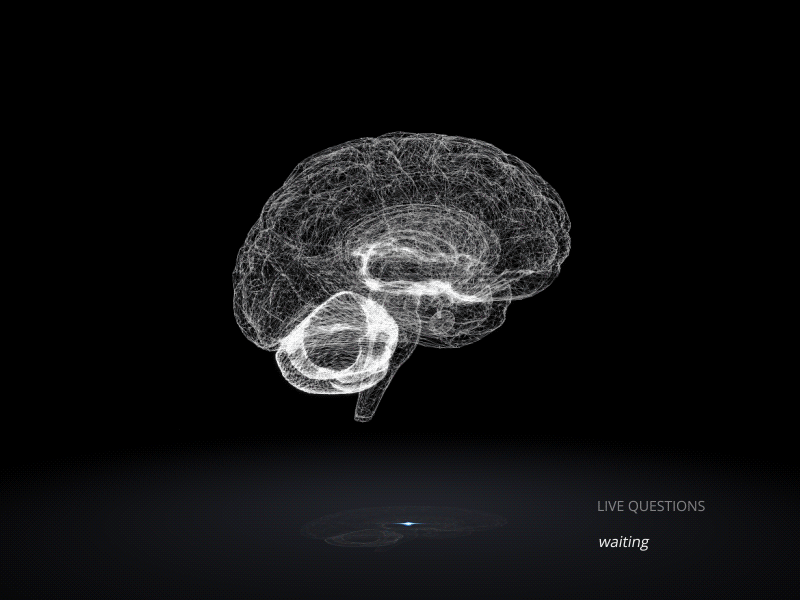 Brain behind the conversational AI platform (NLP) artificial intelligence brain conversation human brain illustration monochrome polygonal natural language nlp nlu pink platform question red spinning formation ui ux