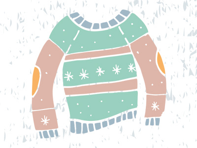 comfy sweater graphic element hand drawn hygge illustration vector