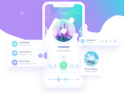 Music App app design ui ux