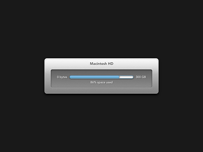 Storage Space UI apple depth gradient harddrive loader metal space storage texture ui