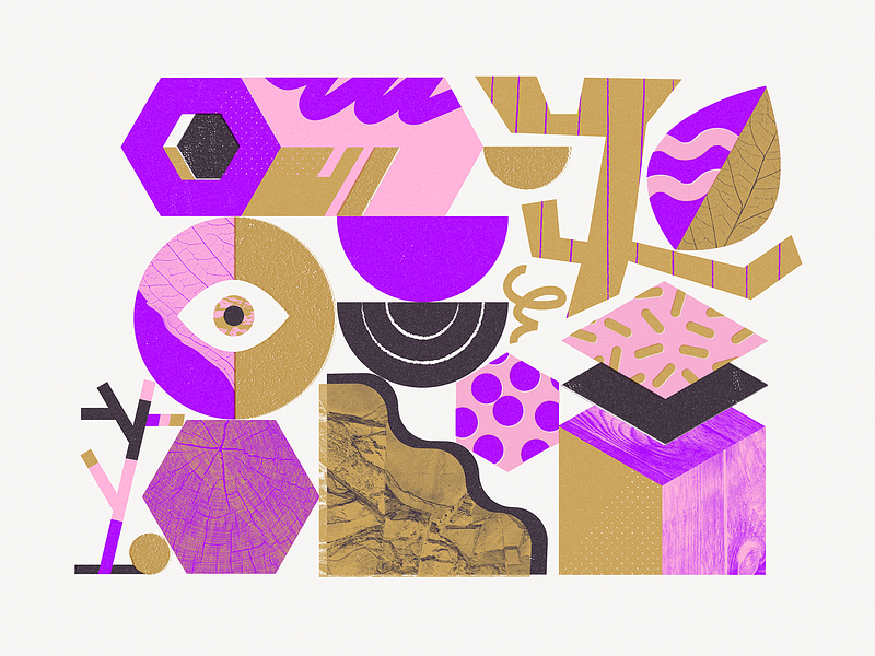 Abstract shapes abstract block experiment eye illustration patswerk pattern shapes stack textures urban vector