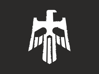 Eagle and scull eagle logo scull