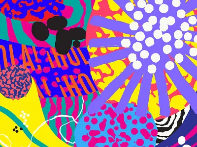 Abstract study 4 abstract collage color illustration paint pattern psychedelic texture typography