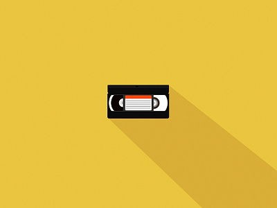 VHS design flat illustration tape vhs