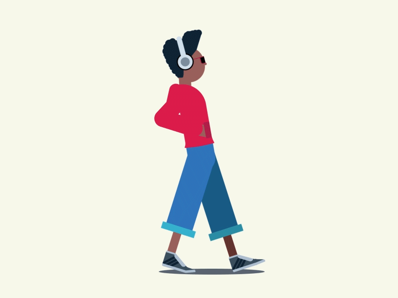 Jamming Out after effects animated animation character design gif graphic design illustrator motion graphics walk cycle