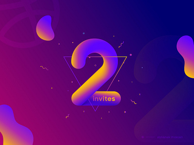 2x Dribbble Invites 2x design draft dribbble gift giveaway illustration invitation invite landing landing page typography web