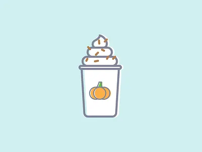 Pumpkin Spice — 'tis the season, ya'll fall harvest icon illustration latte pumpkin pumpkin spice seasonal sketch vector