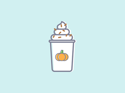 Pumpkin Spice — 'tis the season, ya'll fall harvest icon illustration latte pumpkin pumpkin spice seasonal sketch vector