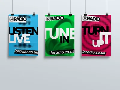 IO Radio Poster Designs branding design flat poster typography vector