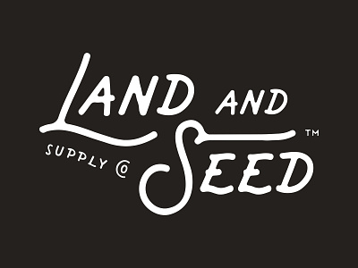 Land And Seed Branding illustration logo typography