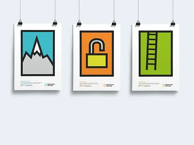 Posters branding design flat illustration poster vector