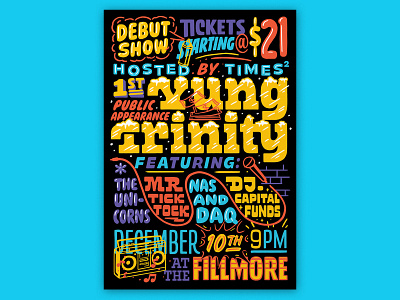 Atlassian – Yung Trinity fillmore handlettering illustration lettering poster design rap rap poster type typography