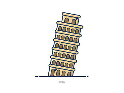 Pisa design graphic design graphicdesign icon icon design icondesign illustrator logo pisatower supreme ui ux