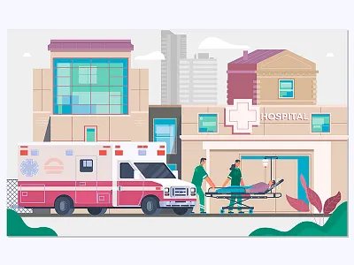 Medicine ambulance concept