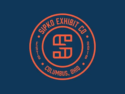Seal for Sipko Exhibit Co. branding design flat logo seal vector