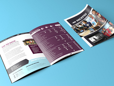 HackFSU Sponsorship Packet booklet cover design hackathon hackfsu illustration layout print sponsorship table ux