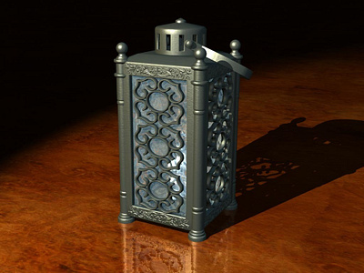 Hurricane Lamp 3d ancient digital 3d fantasy game art lamp medieval metal object props rustic