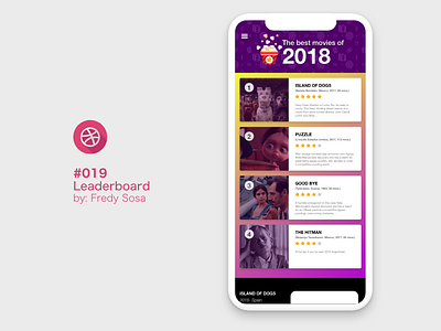 019 daily ui dailyuichallenge fredy sosa leaderboard leaderboards movies ui ux