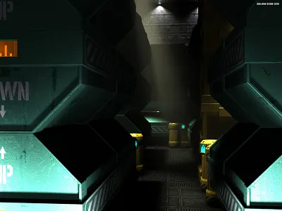 Cargo Hold 3d barrel board game boardgame cargo concept art container crate digital 3d environment future futuristic game art illustration sciencefiction scifi ship space spaceship