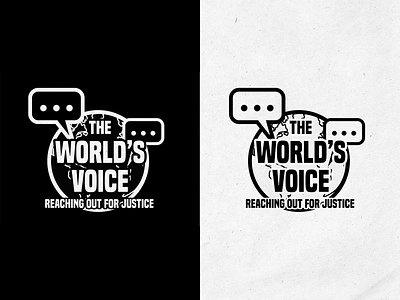 The World's Voice - Monochromatic logo monochrome network vector