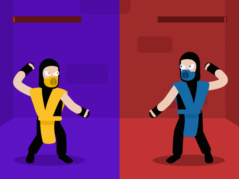 Mortal Kombat after effects animated gif character gif loop mortal kombat scorpion subzero videogame