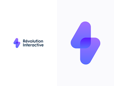 Lightning Bolt blue bolt logo color connecition futuristic gradient interaction interactive lightning bolt lightning bolt logo logo minimalist modern purple symbol tech technology