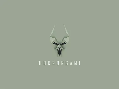 Horrorgami design evil horror illustration logo nightmare origami spooky vector