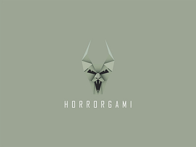 Horrorgami design evil horror illustration logo nightmare origami spooky vector