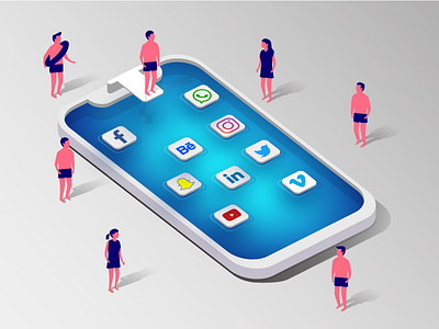 Jumping crowd design illustration illustrator iphone people phone pool social media swimming uidesign uiux vector vectorart