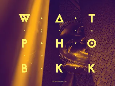 09 Wat Pho bangkok design duotone photographic design photography thailand travel typography visual souvenirs whereabouts project