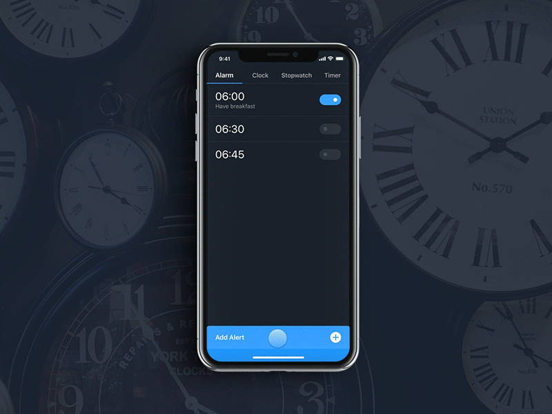 Example of Clock App (Concept)